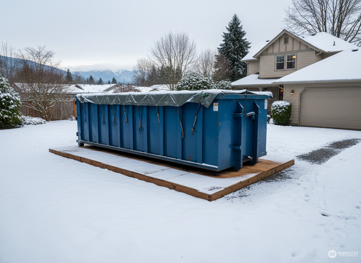 Winter Dumpster Placement Tips for Gresham Yards